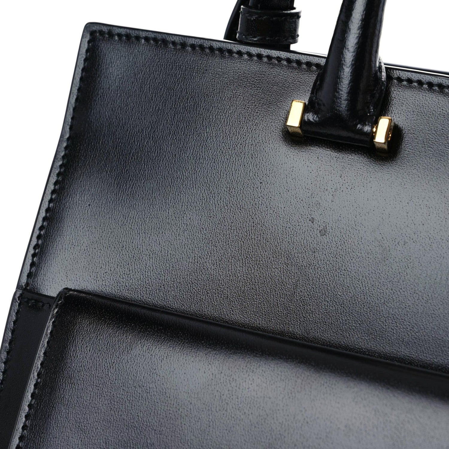 Saint Laurent Shiny Calfskin Large Uptown Tote Black 14 of 24