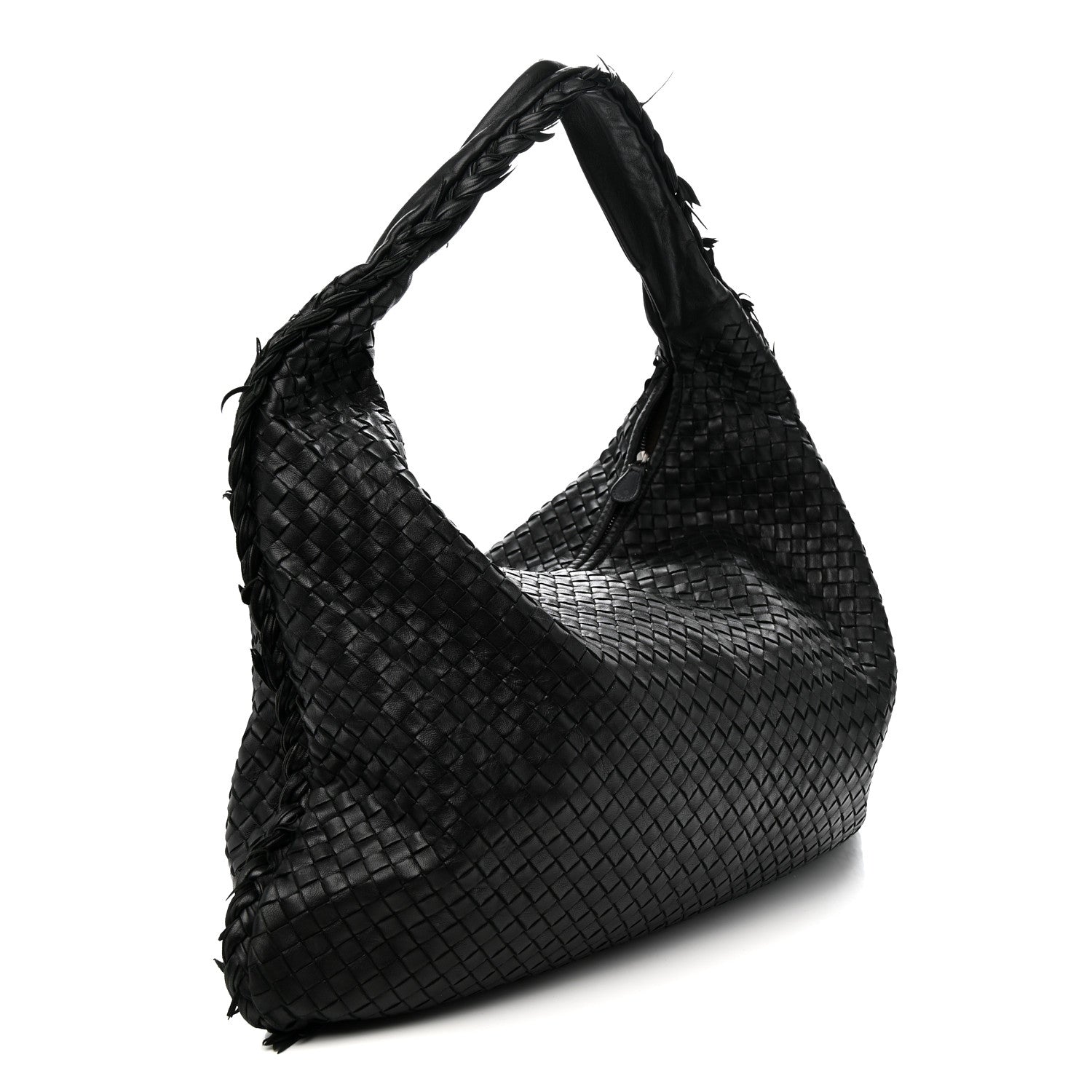 Bottega Veneta Nappa Intrecciato Fuzzy Maxi Veneta Hobo Black 3 of 14