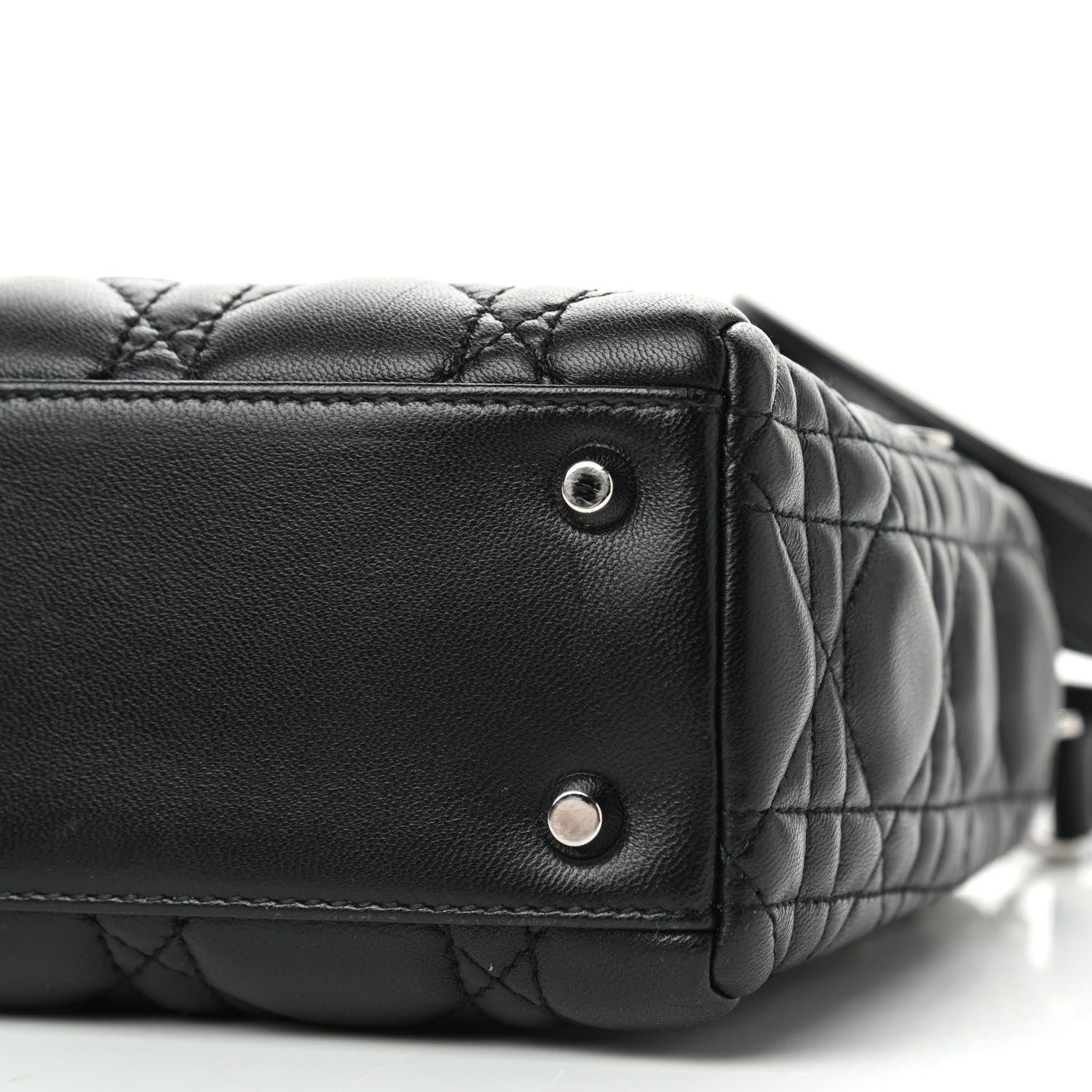 Christian Dior Lambskin Cannage Mini Lady Dior Black 6 of 8