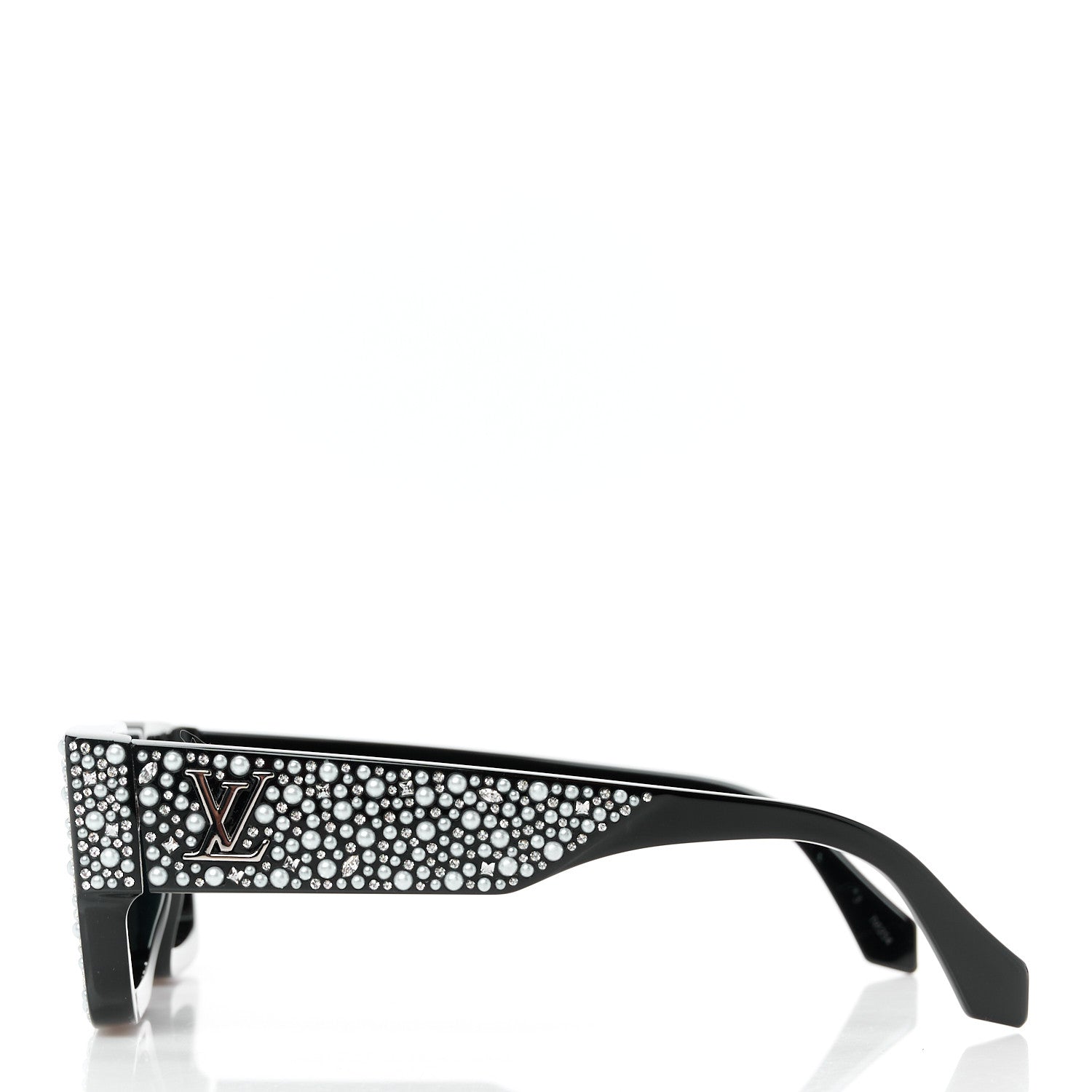 Louis Vuitton Acetate LV Clash Pearls & Strass Sunglasses Z2396W Black 3 of 8