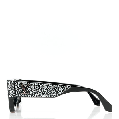 Louis Vuitton Acetate LV Clash Pearls & Strass Sunglasses Z2396W Black 3 of 8
