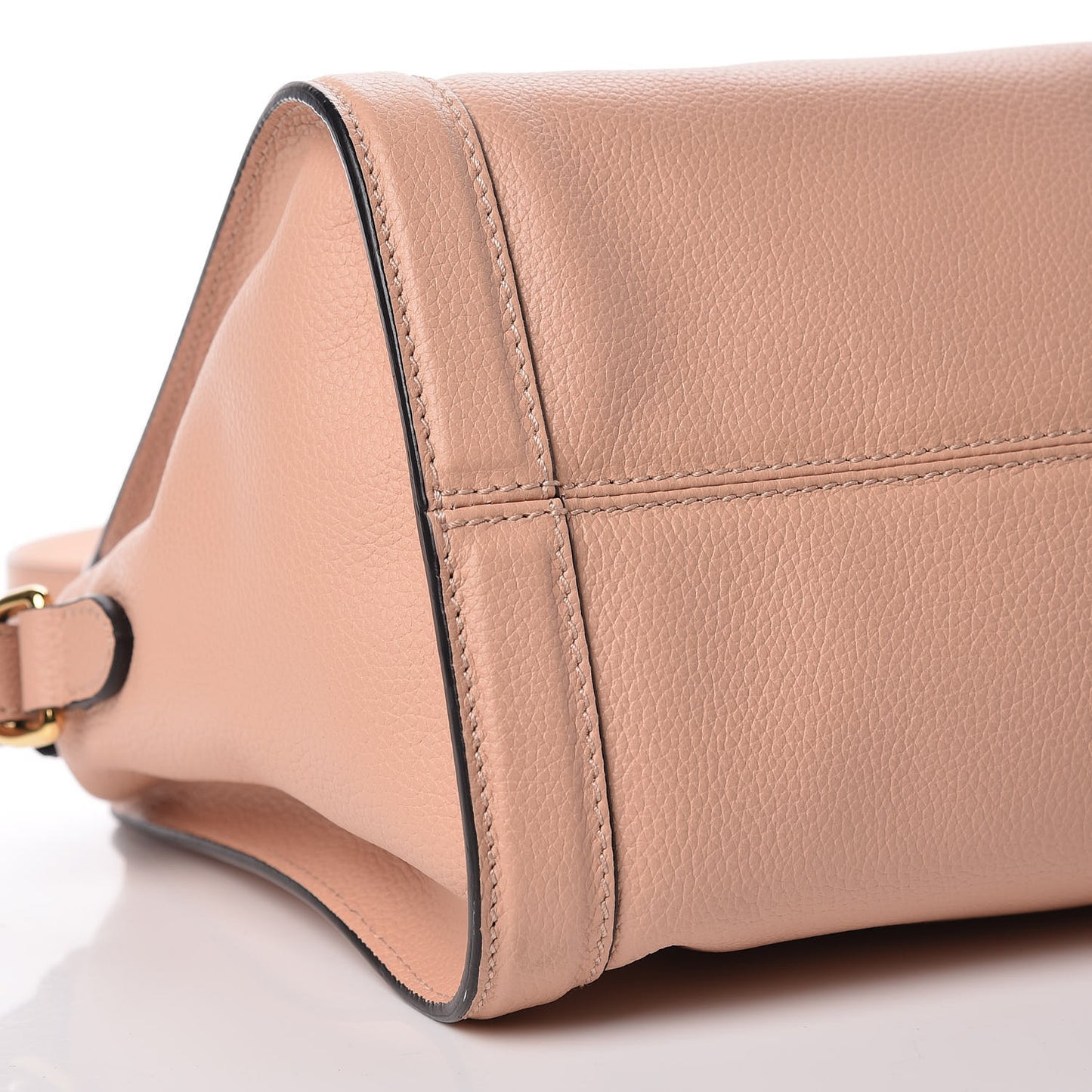 Pebbled Calfskin Small Skull Padlock Zip Around Tote Boudoir