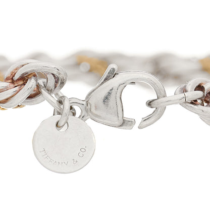 Tiffany Sterling Silver 18K Yellow Gold Rope Chain Bracelet 2 of 3