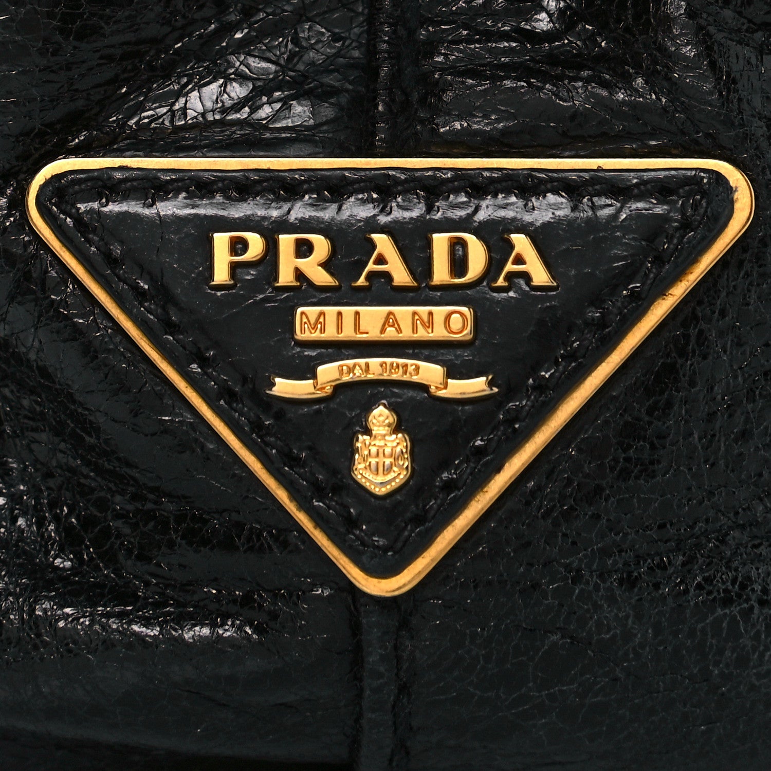Prada Glace Calf Tote Black 6 of 8