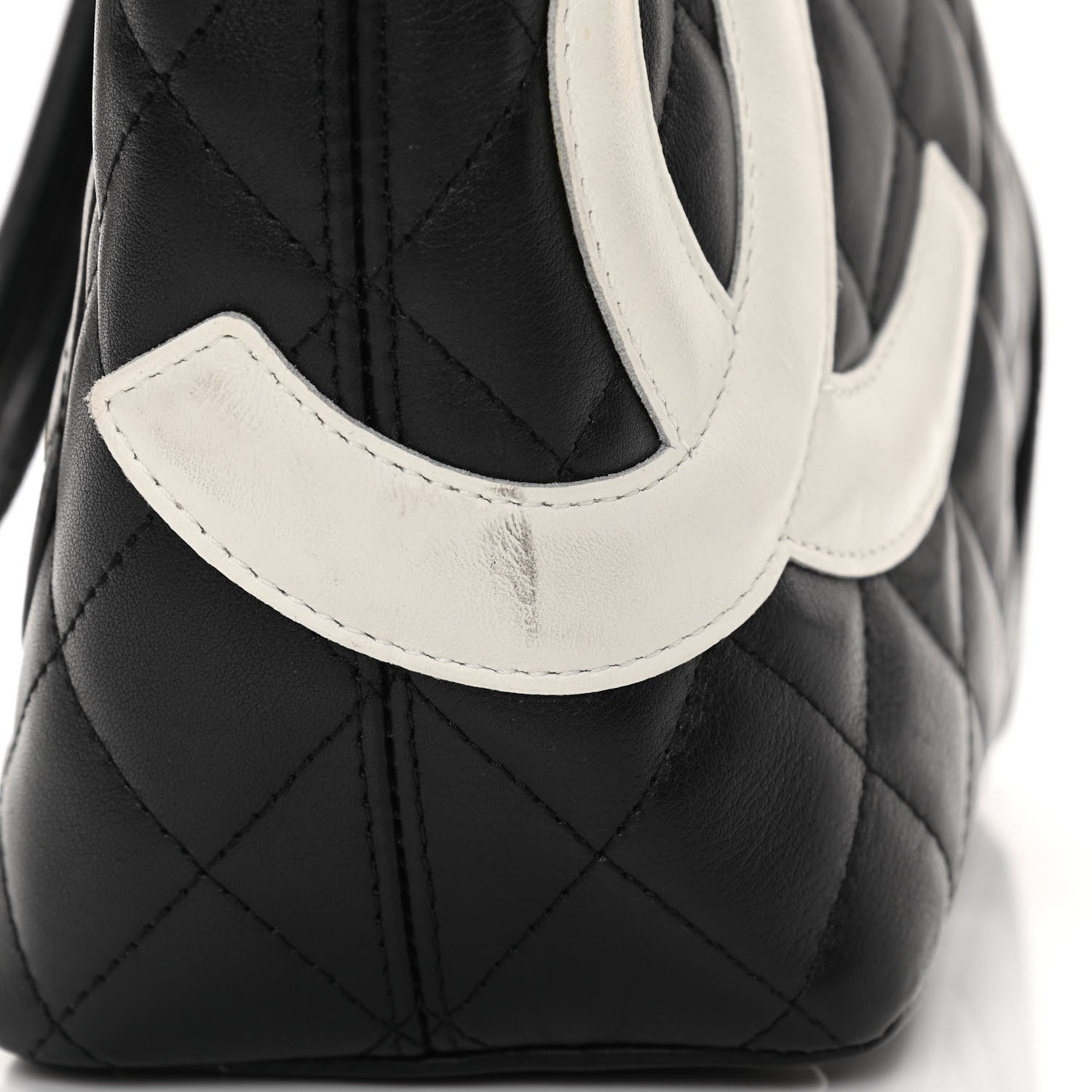 Chanel Calfskin Quilted Medium Cambon Tote Black White 15 of 17