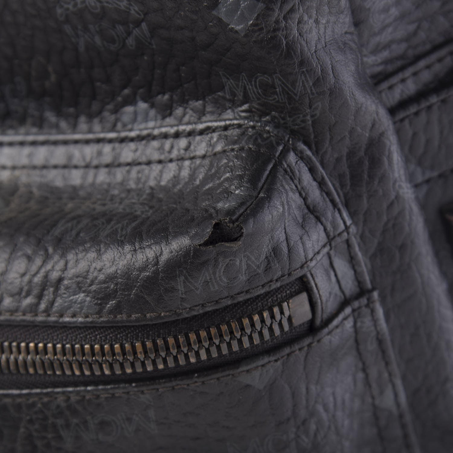 MCM Visetos Medium Side Studs Stark Backpack Black 12 of 18
