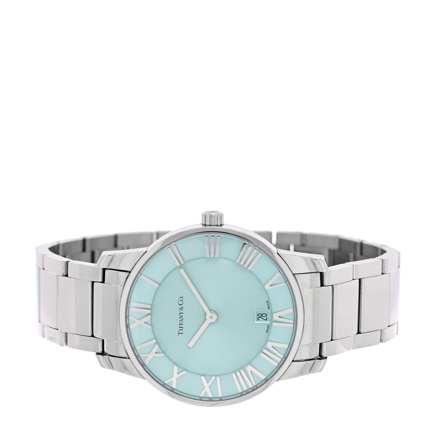 Stainless Steel 38mm Atlas 2-Hand Quartz Watch Tiffany Blue