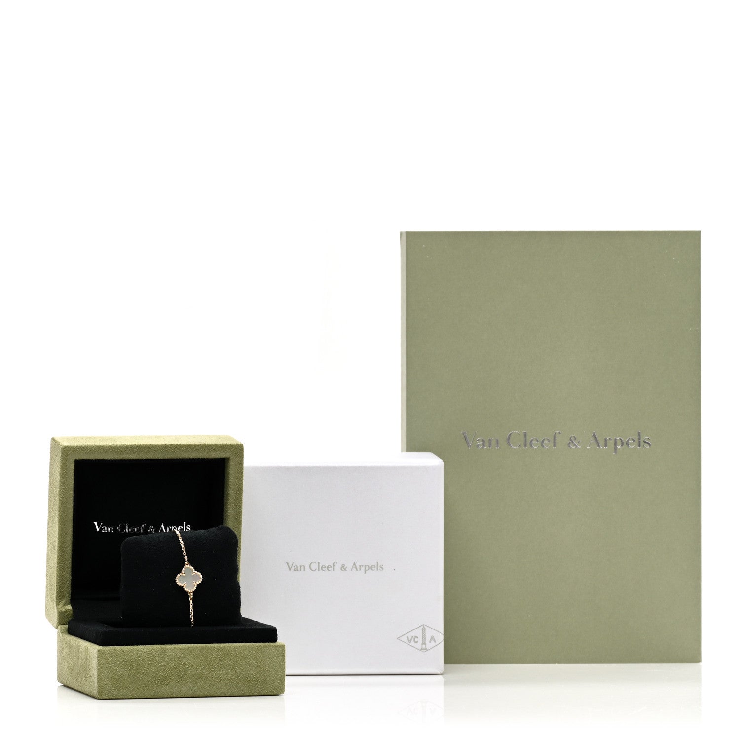Van Cleef & Arpels 18K Yellow Gold Mother of Pearl Sweet Alhambra Bracelet 4 of 4