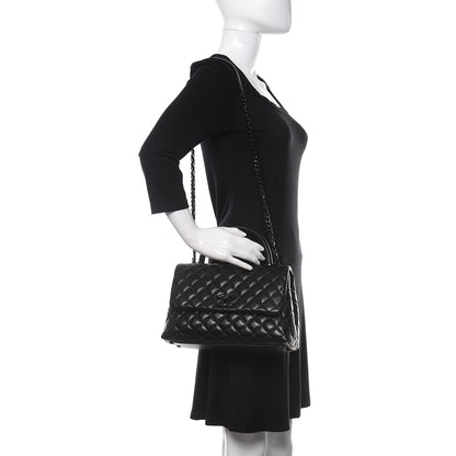 Chanel Caviar Quilted Small Coco Handle Flap So Black 3 of 10