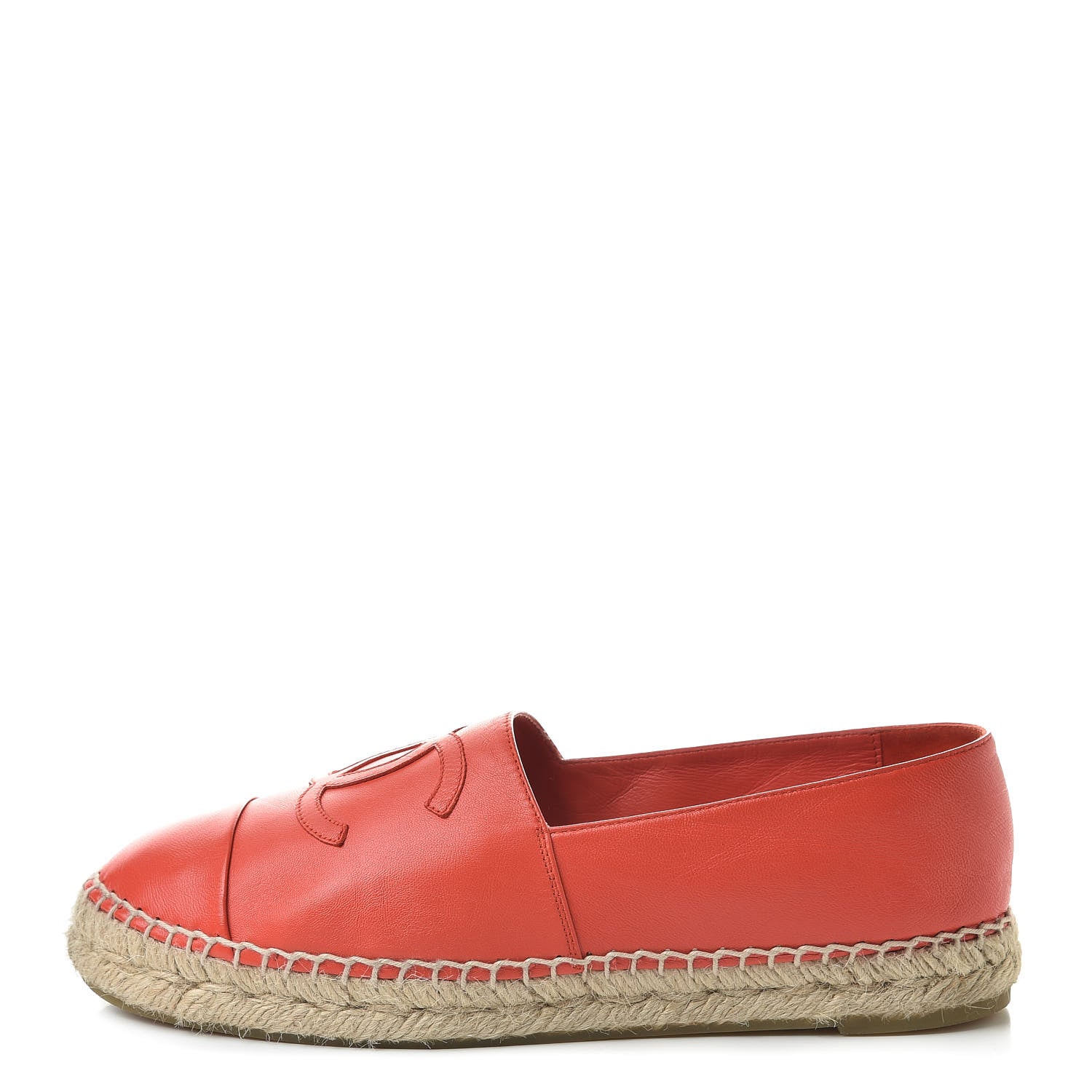 Chanel Lambskin CC Espadrilles 40 Red 1 of 15