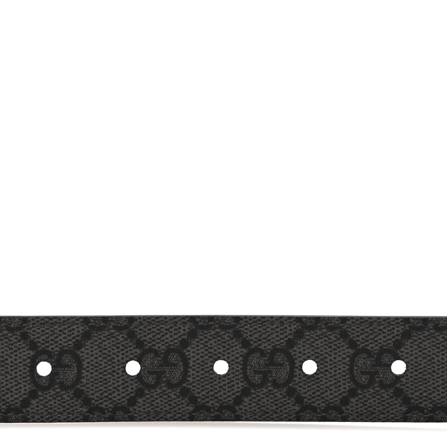 Selleria Calfskin GG Supreme Monogram Reversible Belt 90 36 Graphite Grey Black