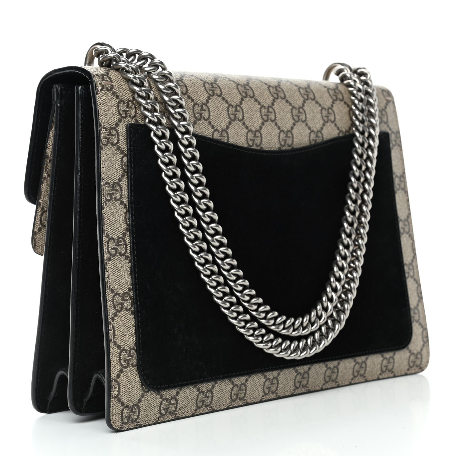 Gucci GG Supreme Monogram Medium Dionysus Shoulder Bag Black 2 of 7