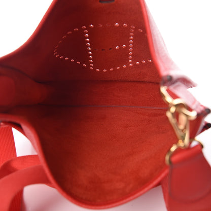 Hermes Taurillon Clemence Evelyne III PM Rouge De Coeur 6 of 12