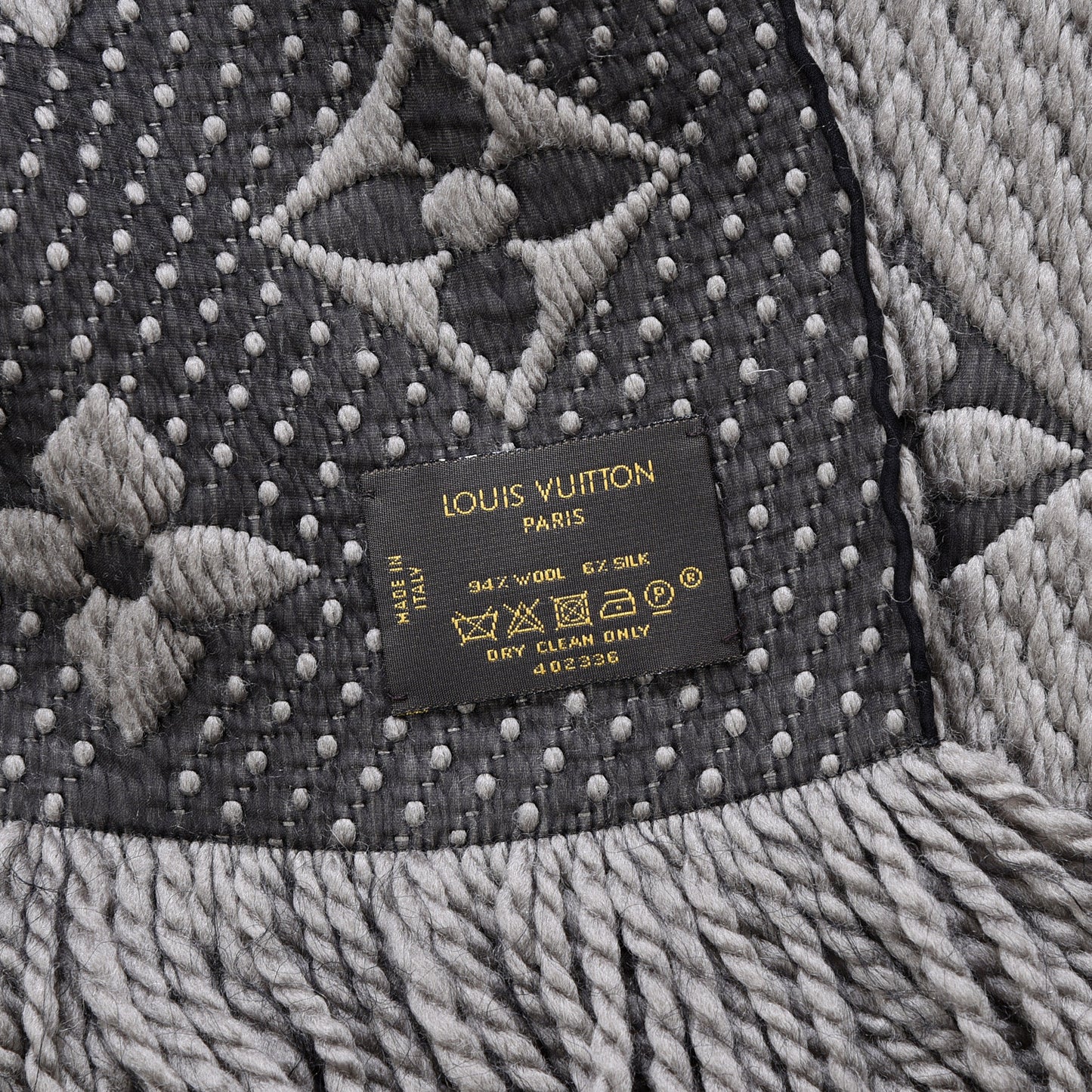 Wool Silk Logomania Scarf Verone