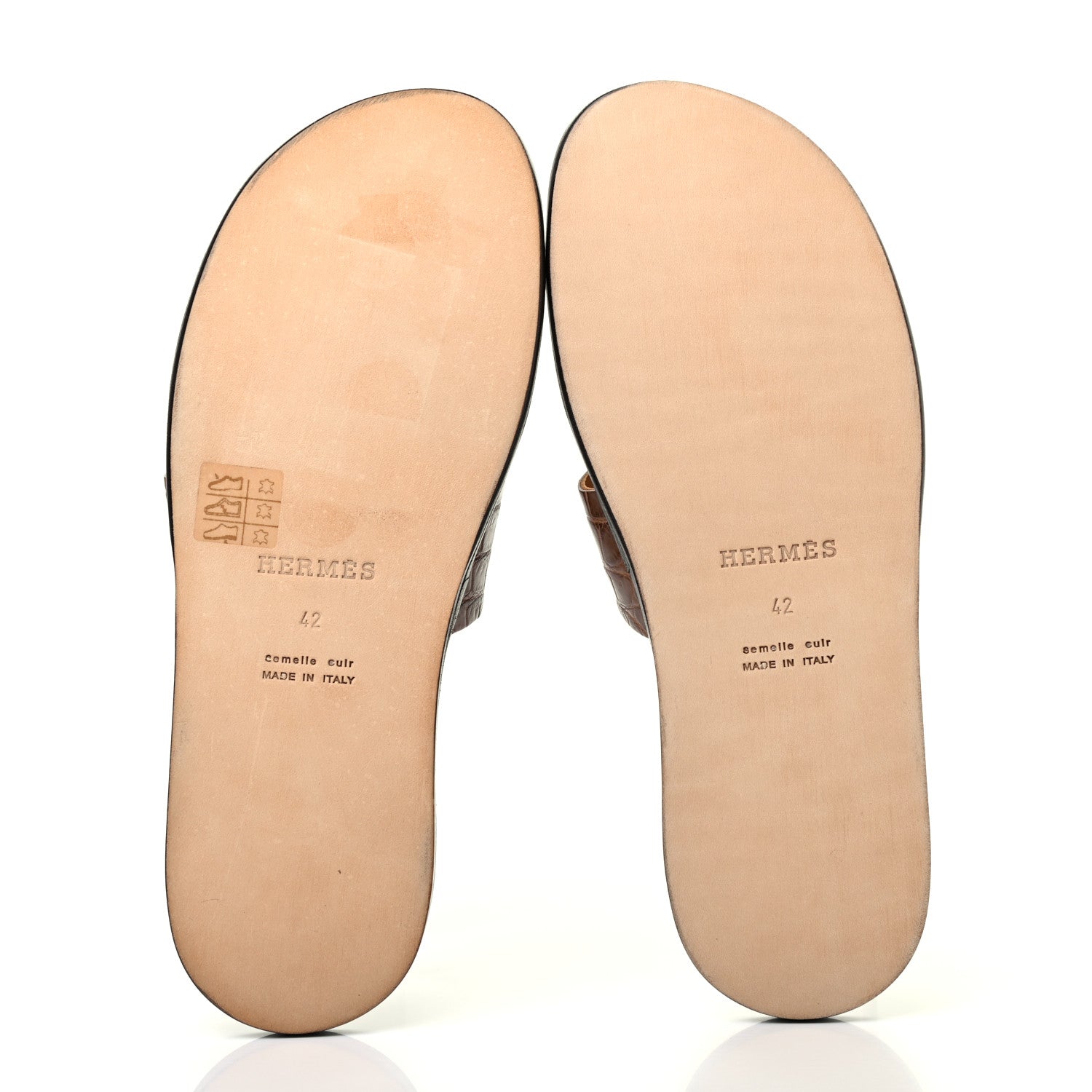 Hermes Matte Niloticus Crocodile Mens Izmir Sandals 42 Cacao 5 of 7