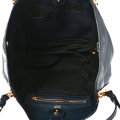 Tom Ford Grained Calfskin Sedgwick Medium Zipper Tote Sapphire Blue 5 of 10