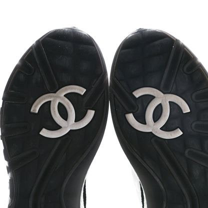 Chanel Mesh Suede Calfskin Quilted Sneakers 37.5 White Ivory 6 of 11