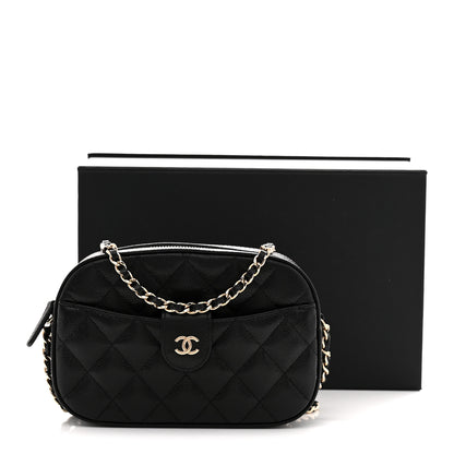 Chanel Caviar Quilted Chain Camera Bag Black 11 of 11