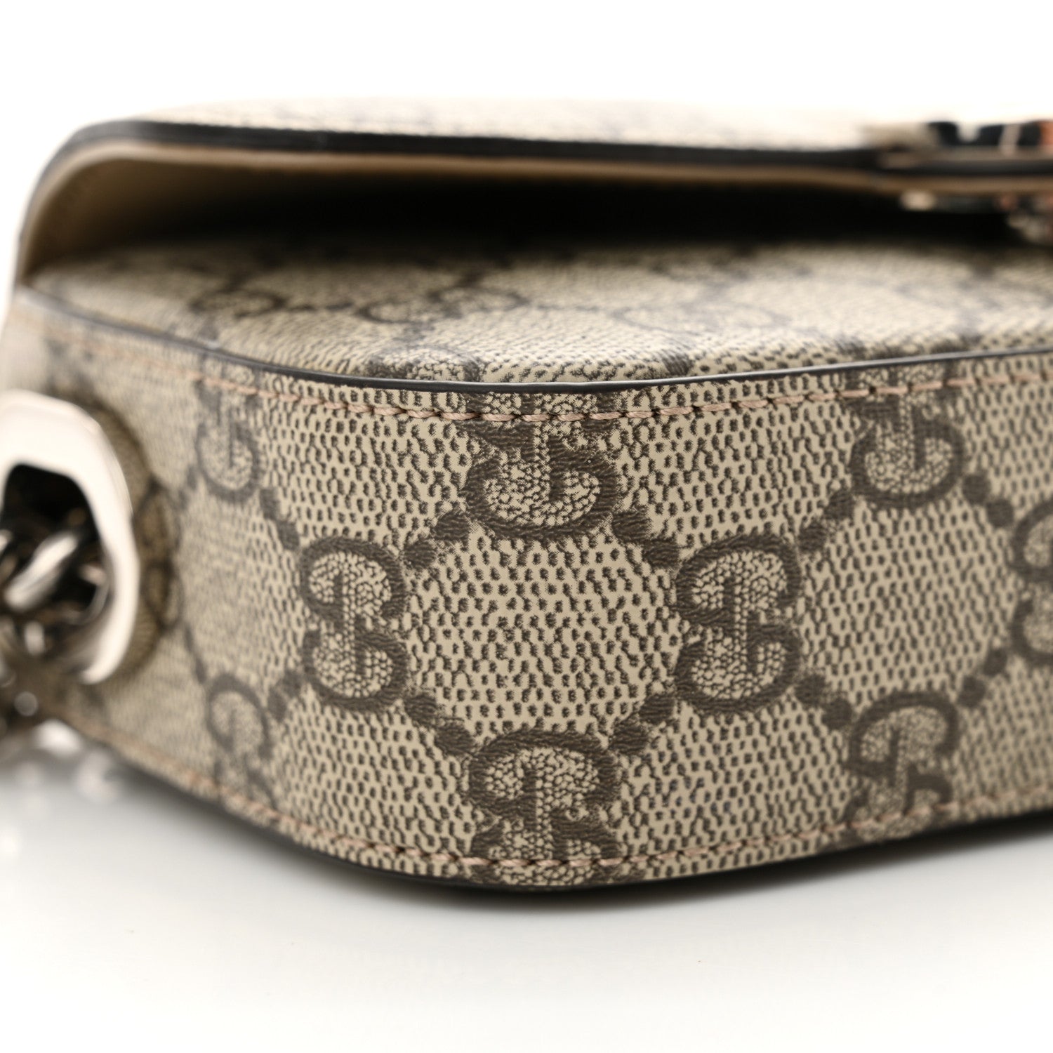 Gucci Senna GG Supreme Petite Mini GG Top Handle Shoulder Bag Beige Ebony 8 of 12