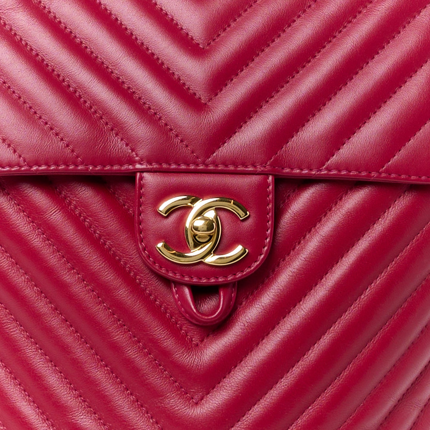 Lambskin Chevron Quilted Small Urban Spirit Backpack Dark Pink