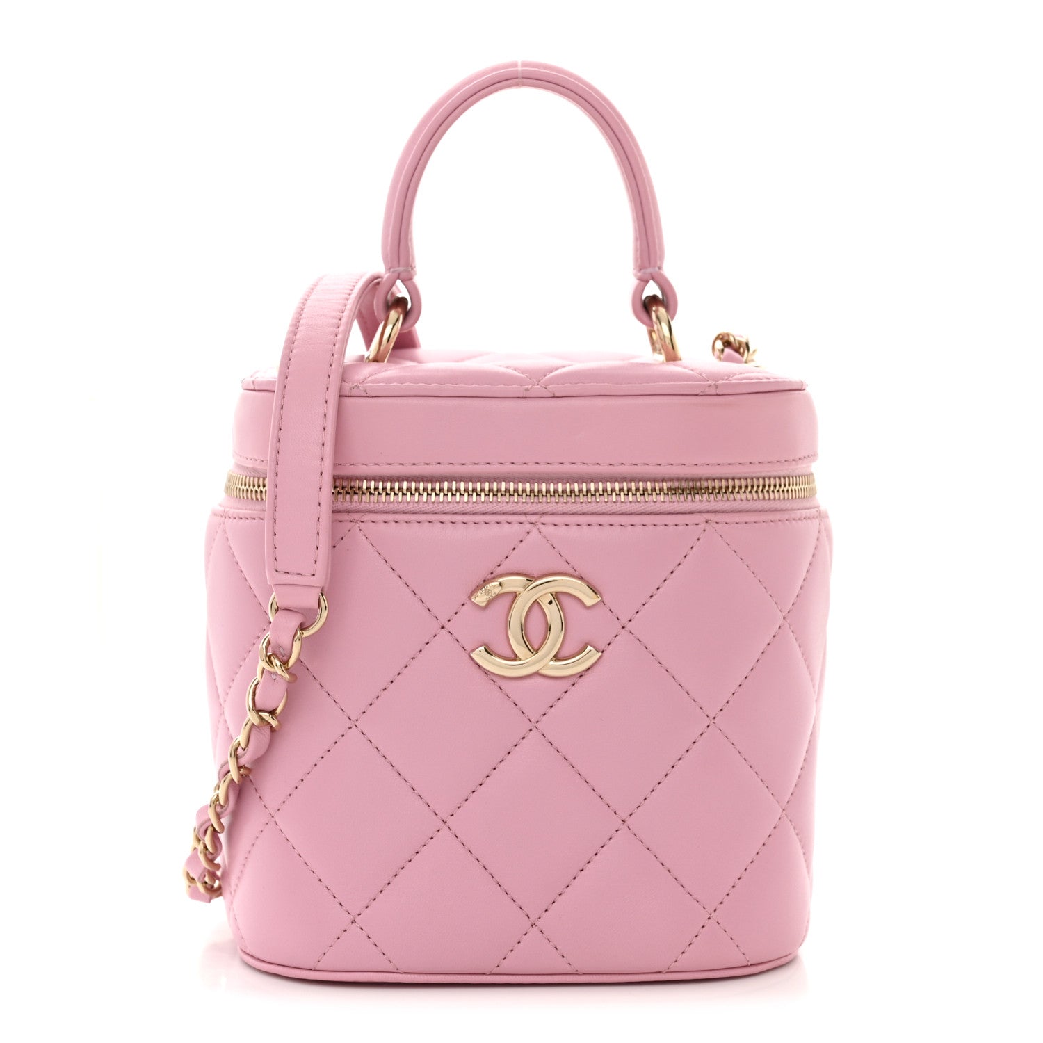 Chanel Lambskin Quilted Trendy Vanity Case Pink 1 of 10