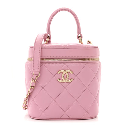 Chanel Lambskin Quilted Trendy Vanity Case Pink 1 of 10