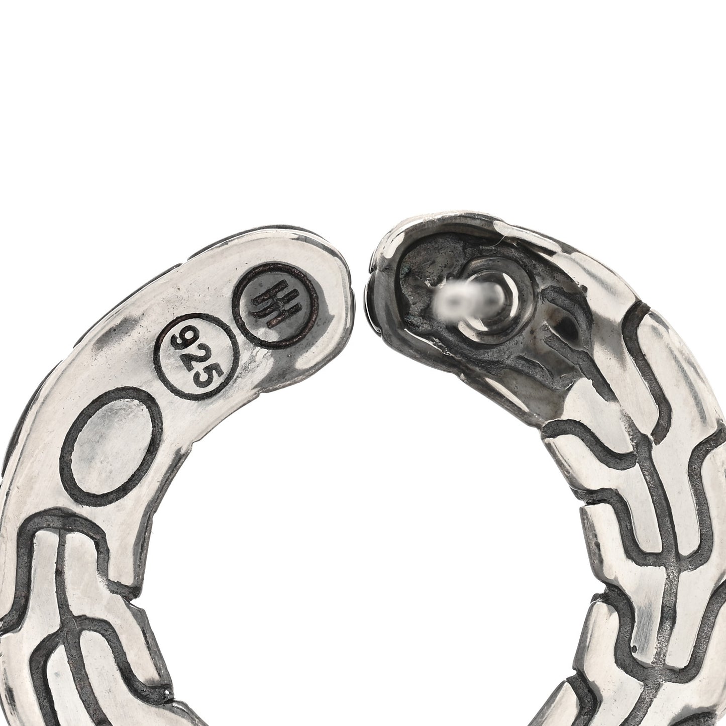 Sterling Silver Classic Chain Open Circle Earrings