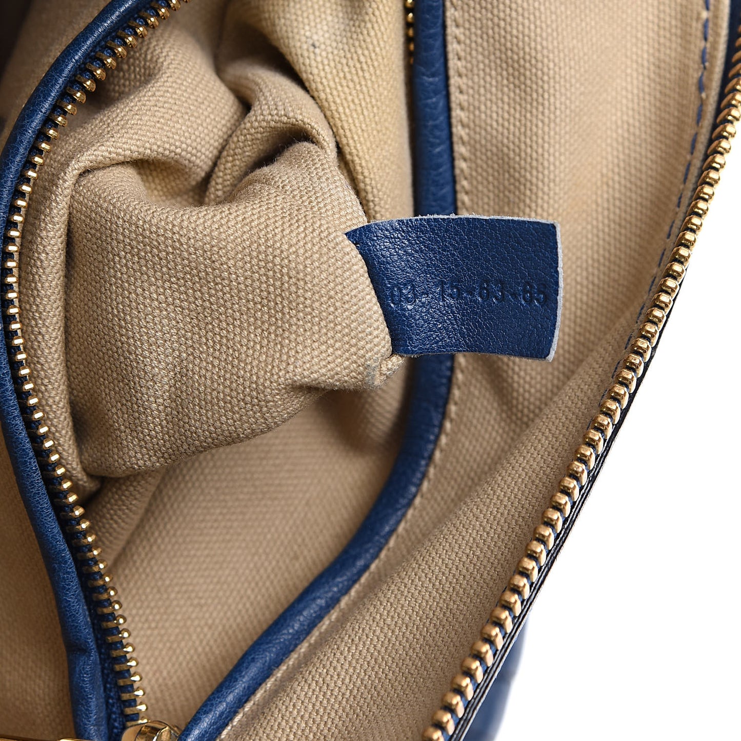 Natural Grain Calfskin Medium Marcie Nude Satchel Factory Blue