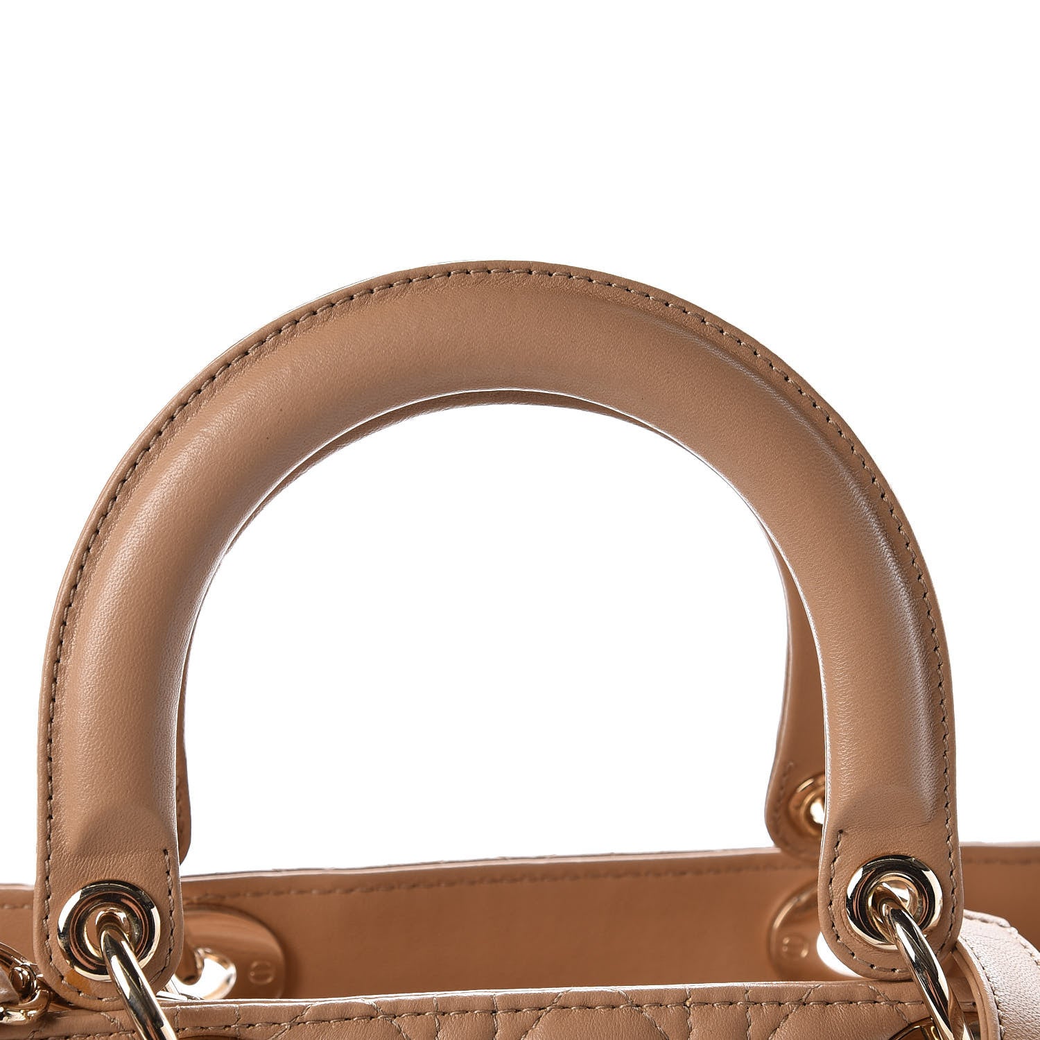 Christian Dior Lambskin Cannage Large Lady Dior Beige 16 of 16