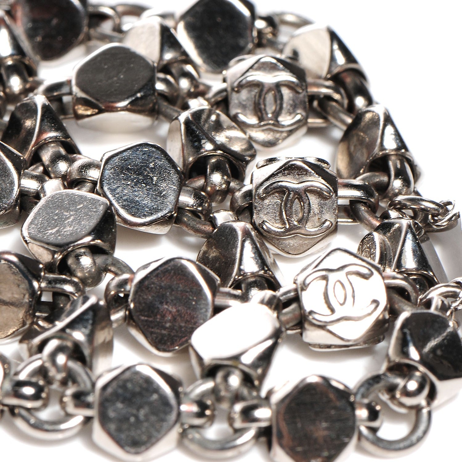 Chanel Gripoix Multi Strand Bracelet Silver 4 of 5