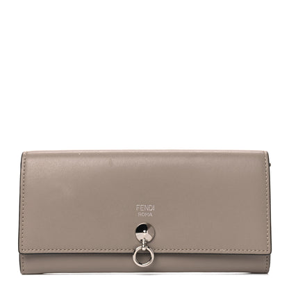Fendi Vitello Liberty Century Lucido By The Way Continental Wallet Tortora 1 of 5