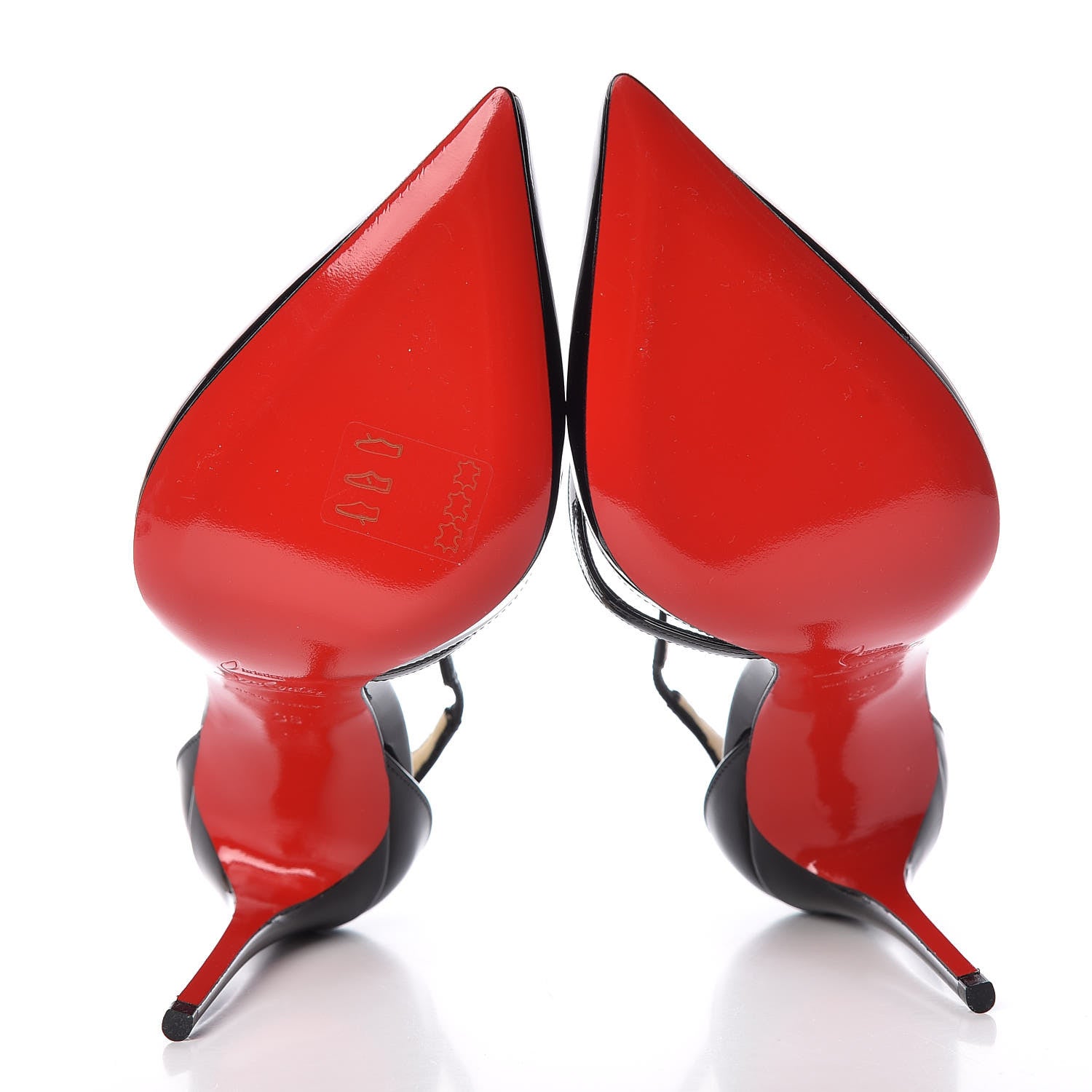 Christian Louboutin Patent Cross Blake 100 Pumps 36 Black 5 of 8