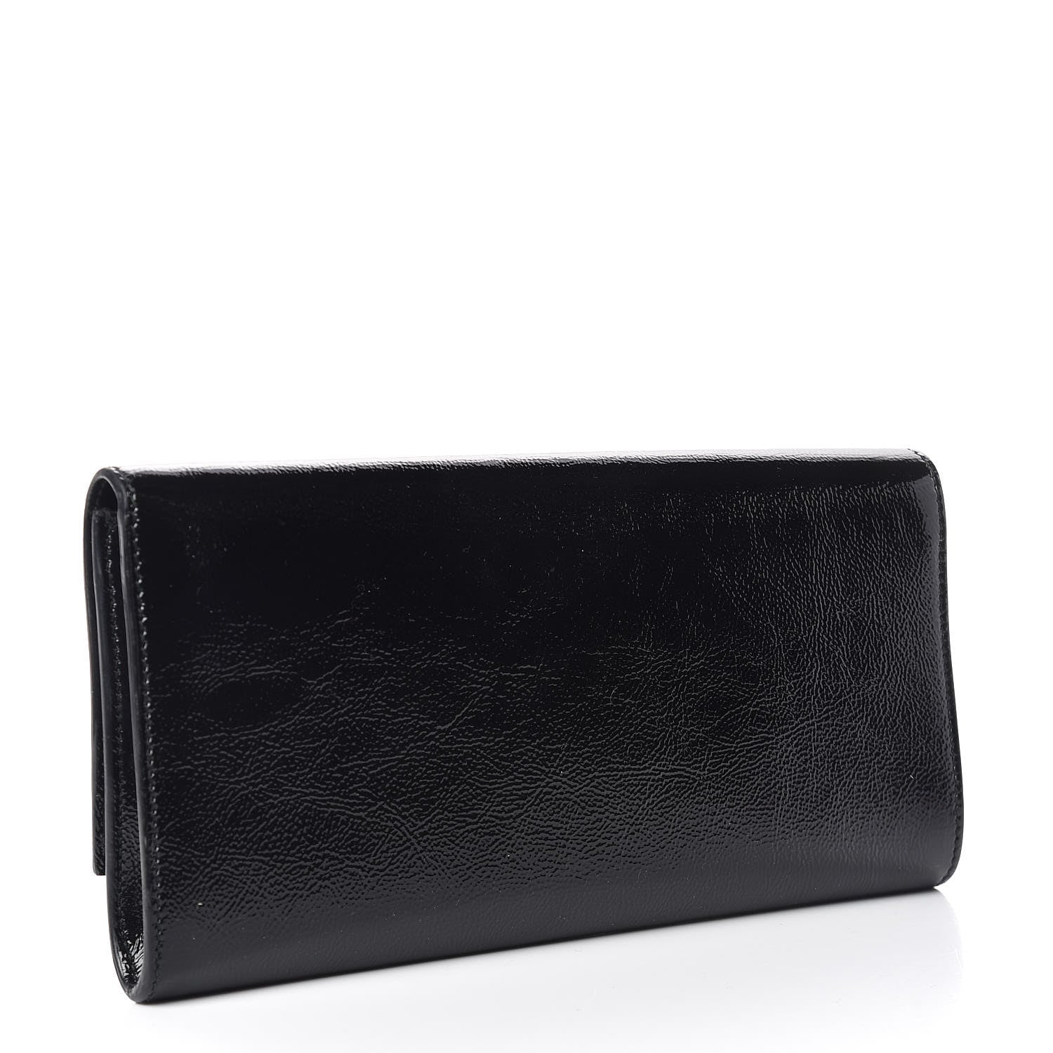 Saint Laurent Textured Patent Monogram Small Belle De Jour Clutch Black 3 of 6