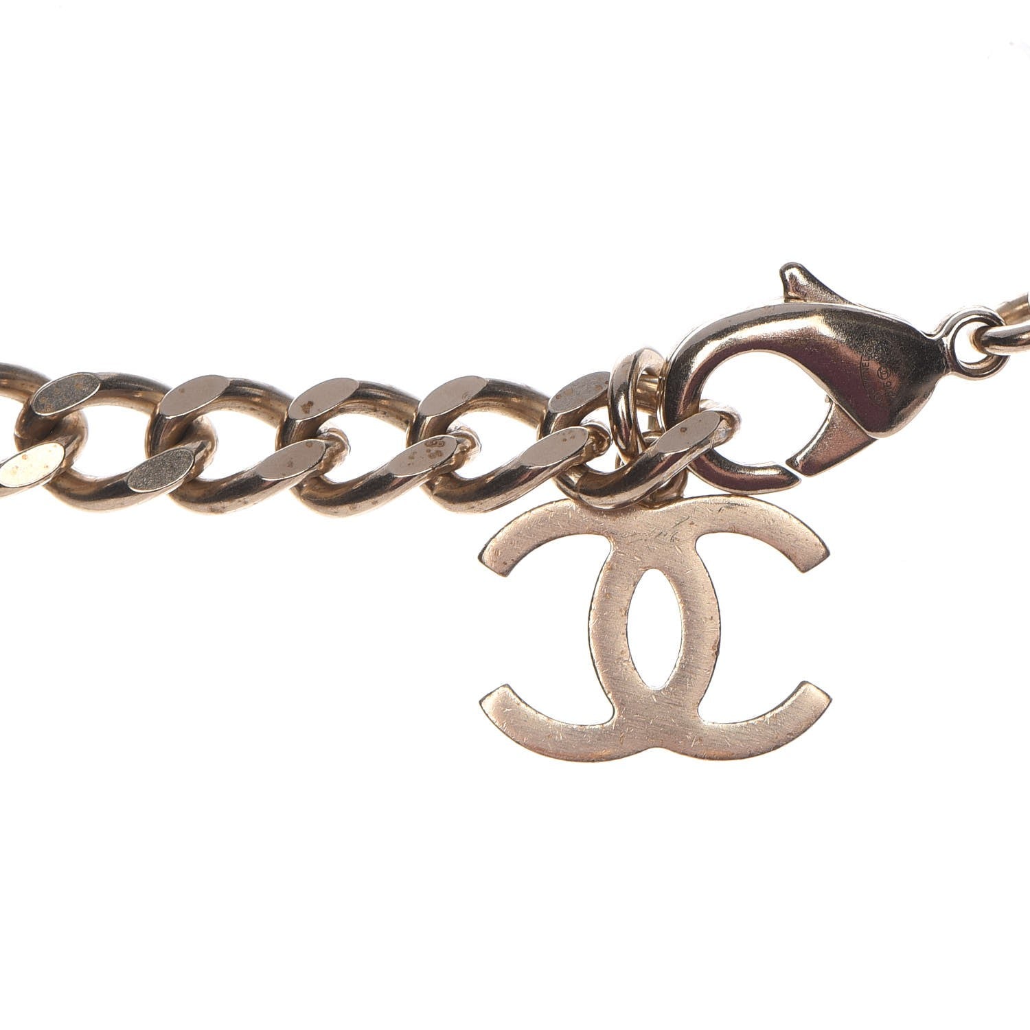 Chanel Lambskin CC Chain Short Necklace Black Gold 6 of 6