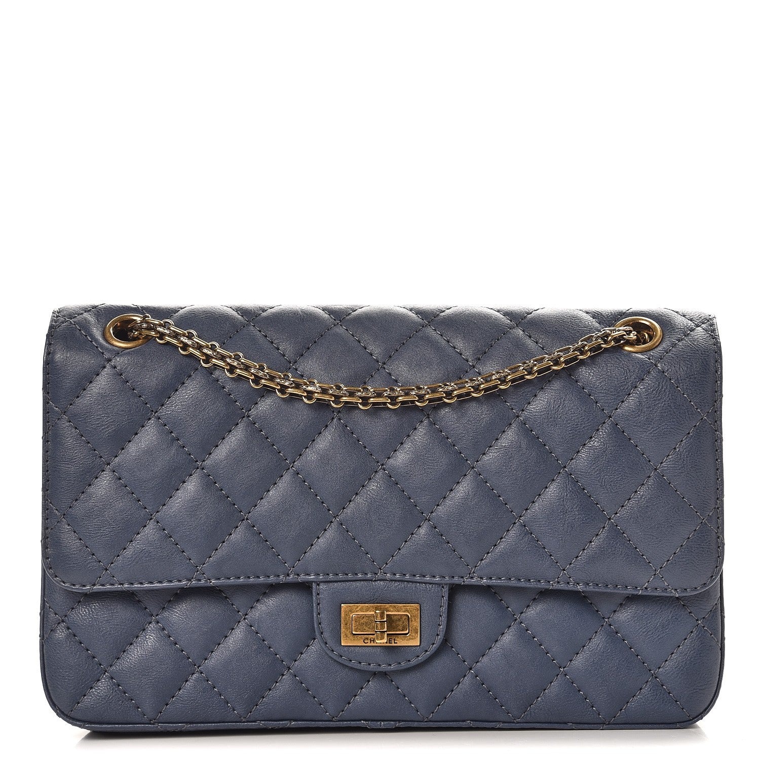 Chanel Calfskin Quilted 2.55 Reissue 226 Flap Blue 1 of 8
