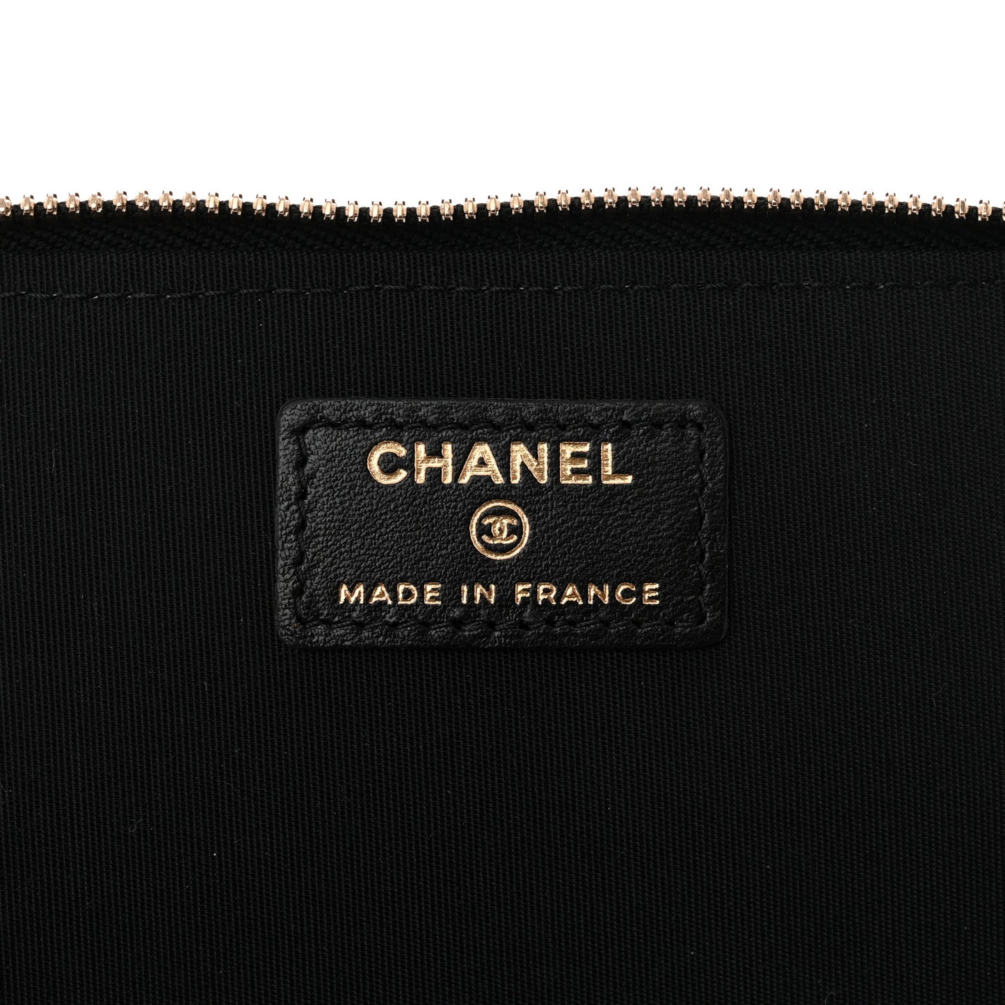 Lambskin Quilted Small Top Handle Vanity Case With Chain Black