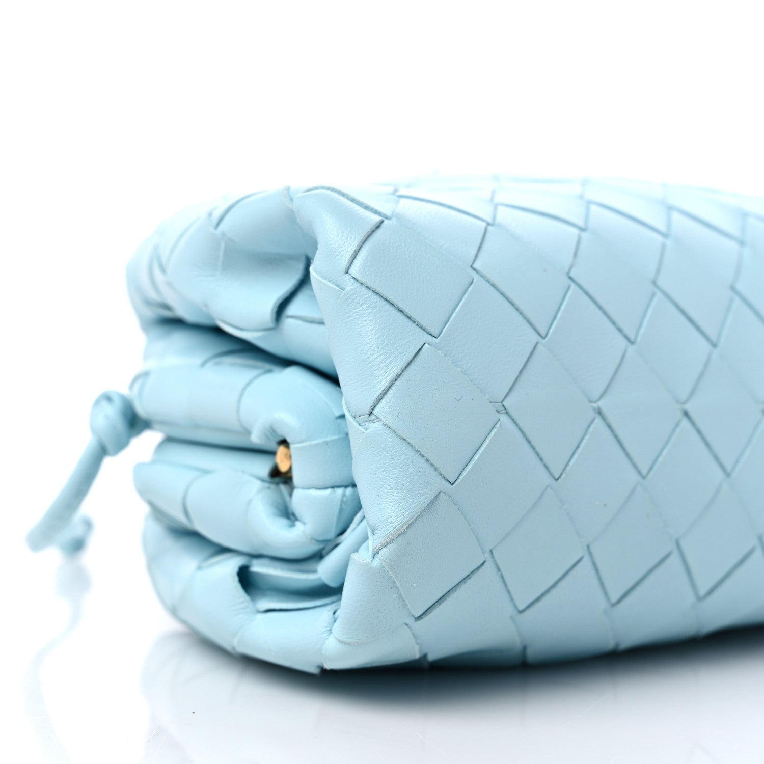 Bottega Veneta Nappa Intrecciato The Mini Pouch Topazio Silver 8 of 9
