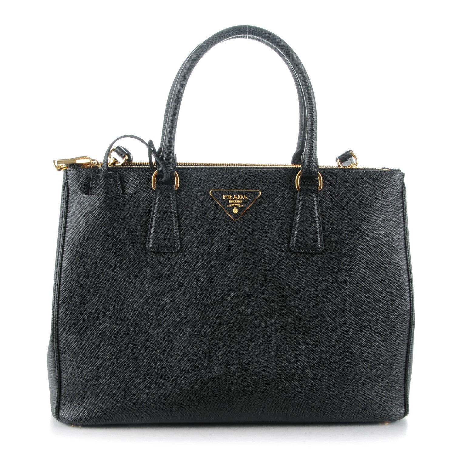 Prada Saffiano Medium Galleria Double Zip Tote Black 1 of 8