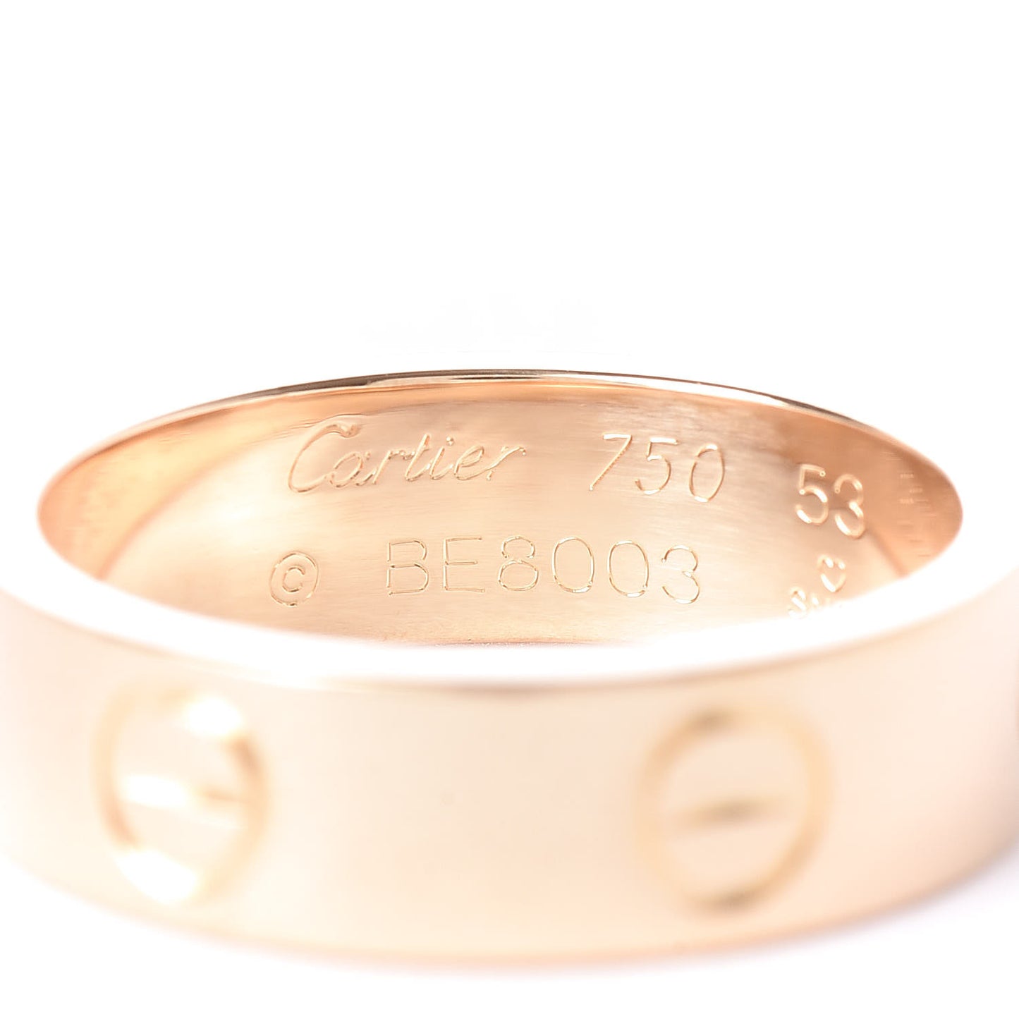 18K Yellow Gold 5.5mm LOVE Ring 53 6.25