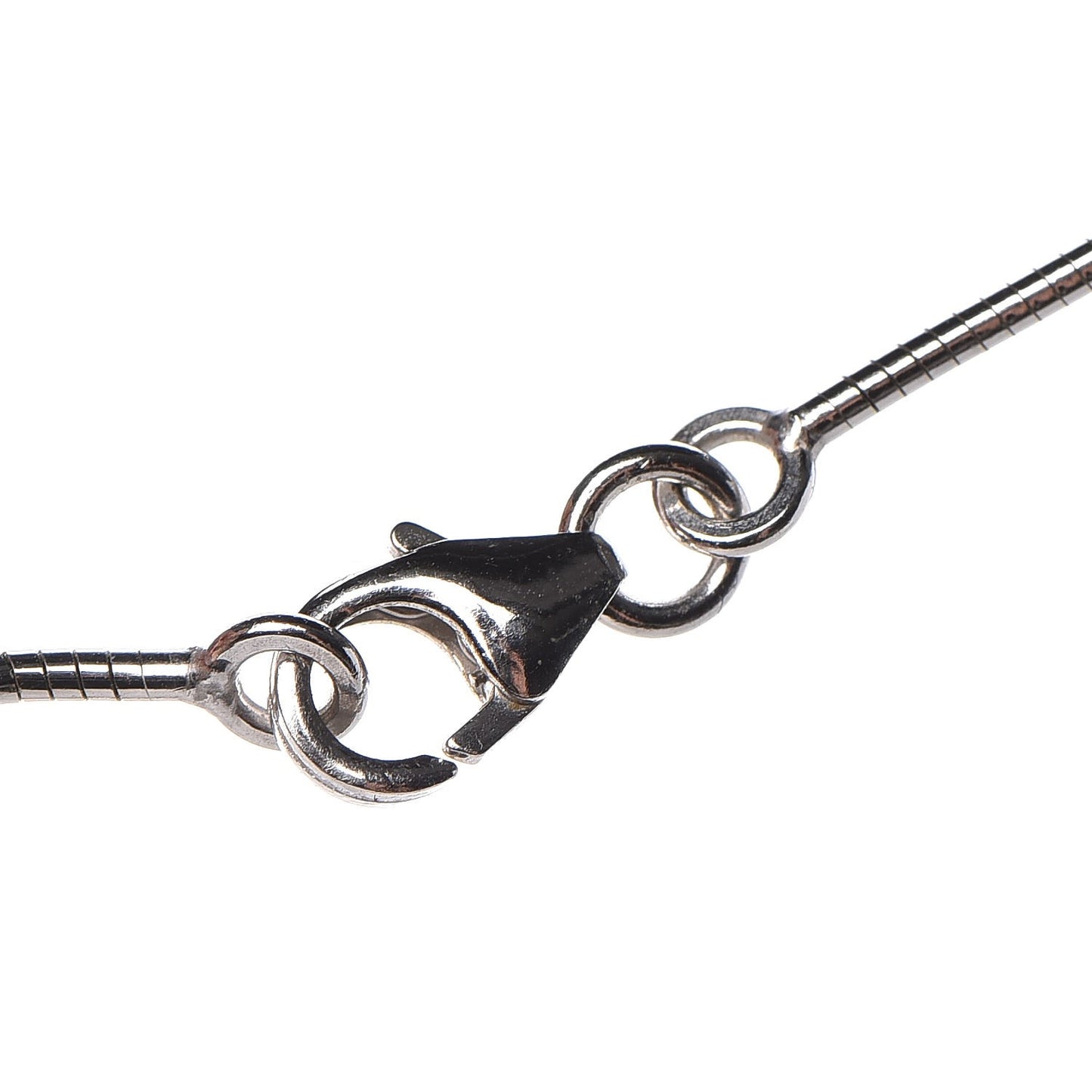 Palladium Lacquered Cage d'H Pendant Necklace Orange Fonce