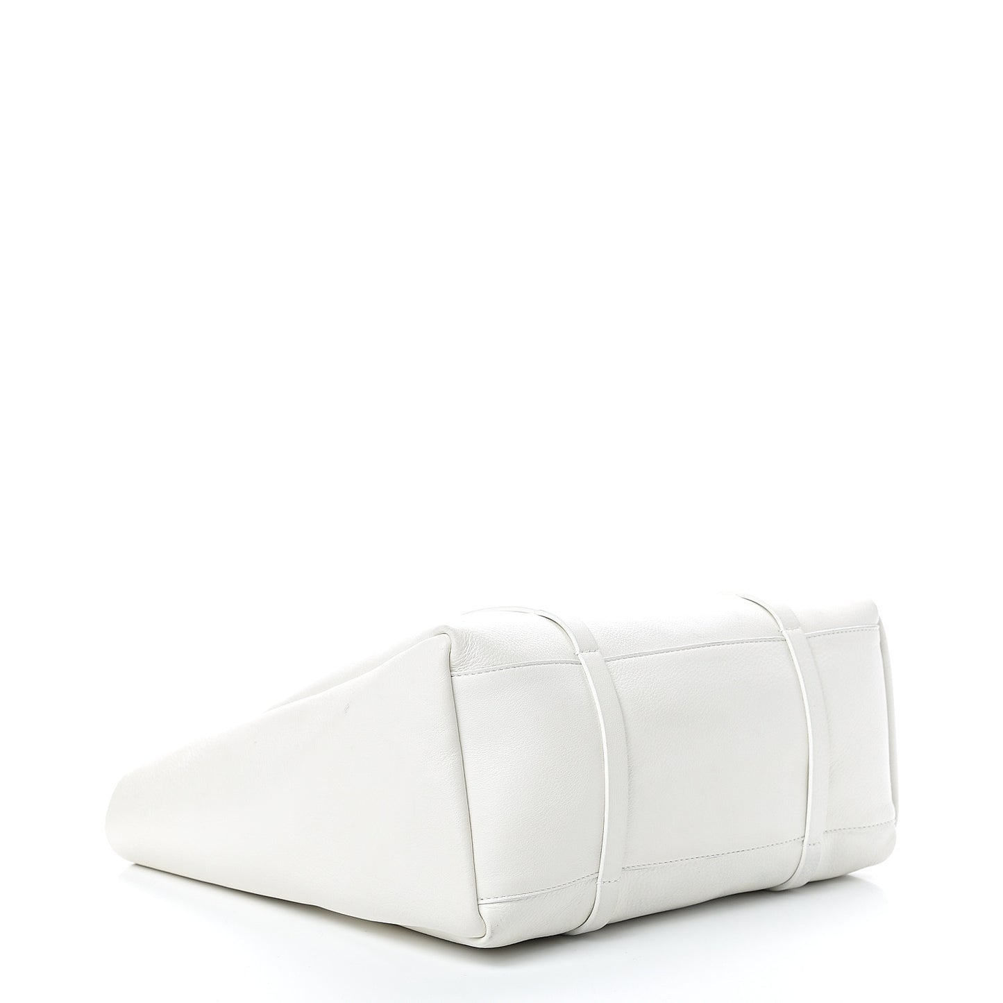 Smooth Calfskin Double Sided Small Everyday Tote Optic White Black