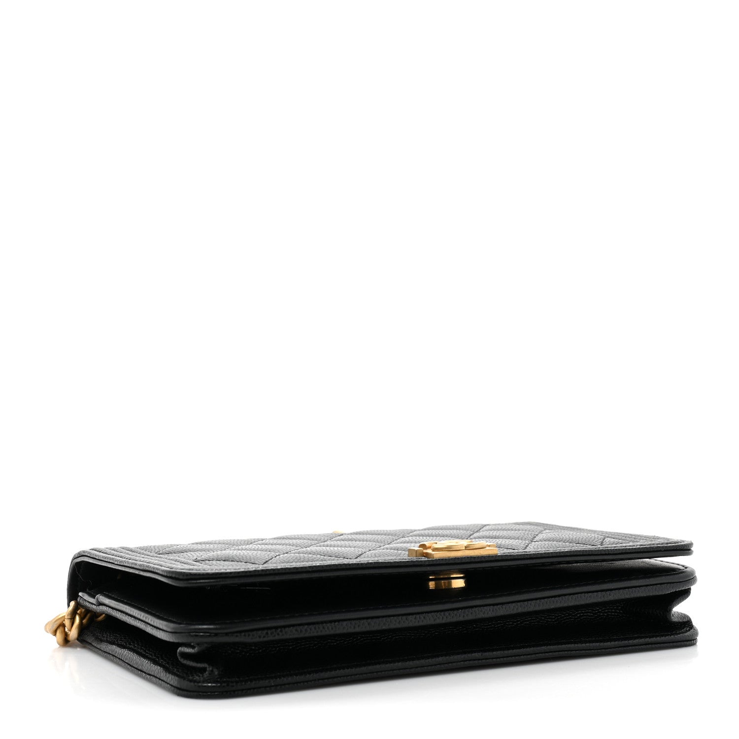 Chanel Caviar Quilted Boy Clutch With Chain Black 4 of 14
