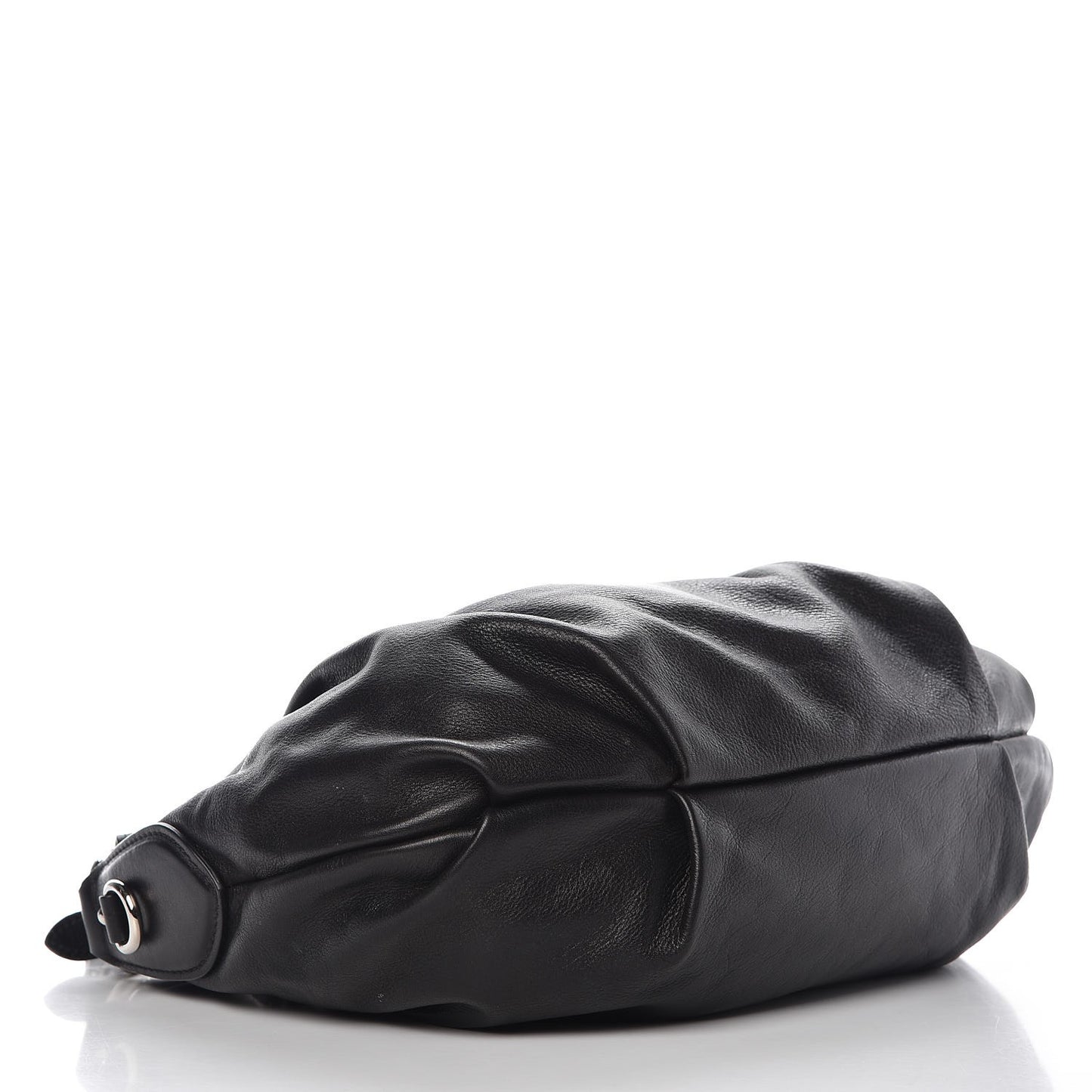 Soft Calf Pleated Hobo Black