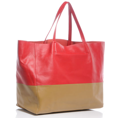 Celine Leather Horizontal Bi-Cabas Red Camel 3 of 8