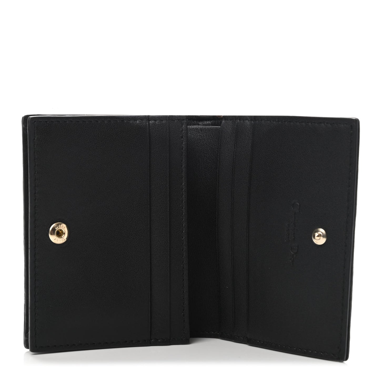 Lambskin Cannage Mini Lady Dior Wallet Black