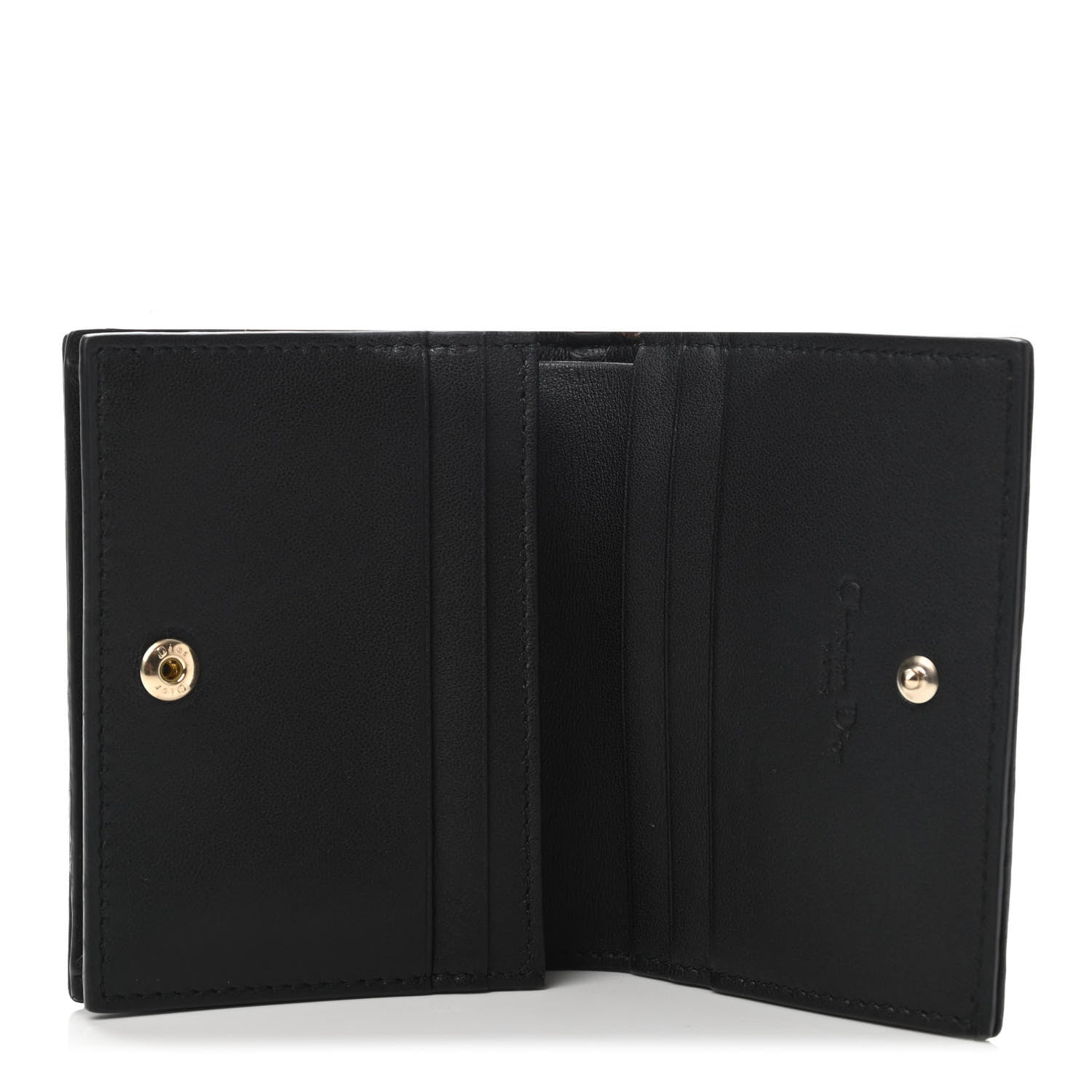 Christian Dior Lambskin Cannage Mini Lady Dior Wallet Black 4 of 4