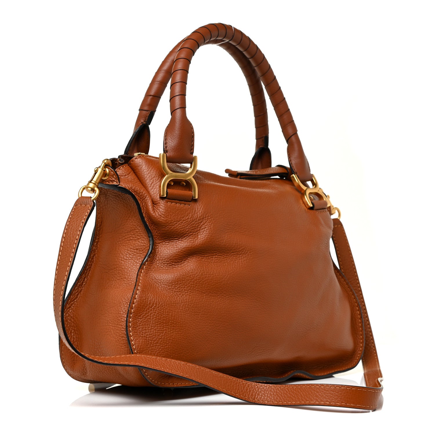 Chloe Calfskin Medium Marcie Satchel Tan 2 of 12