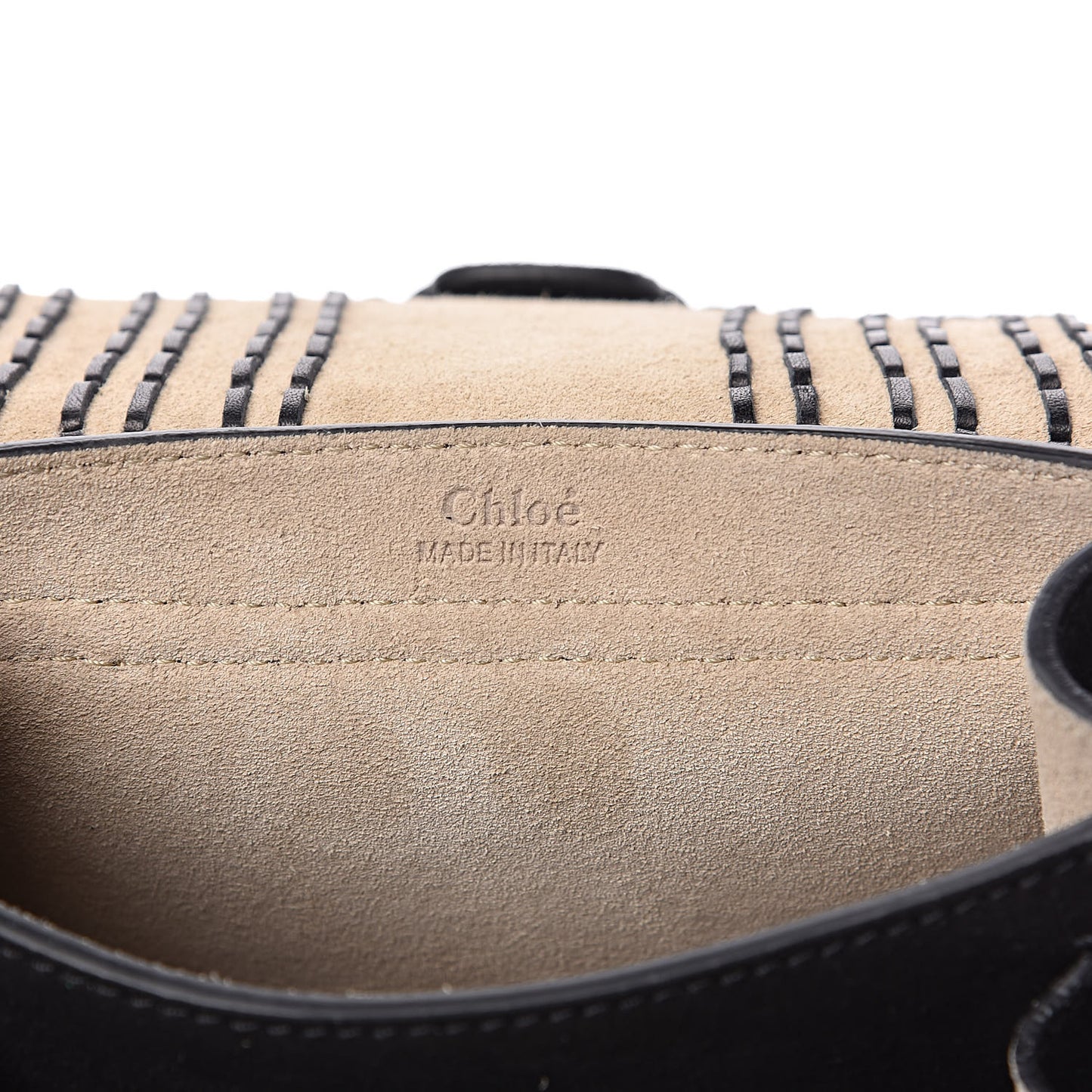 Suede Calfskin Braided Mini Hudson Shoulder Bag Black
