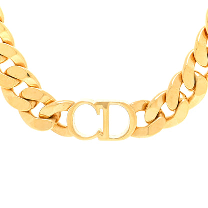 Christian Dior Metal Danseuse Etoile Chain Choker Necklace Gold 4 of 5