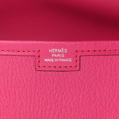Hermes Chevre Mysore Jige Elan 29 Clutch Rose Shocking 7 of 9